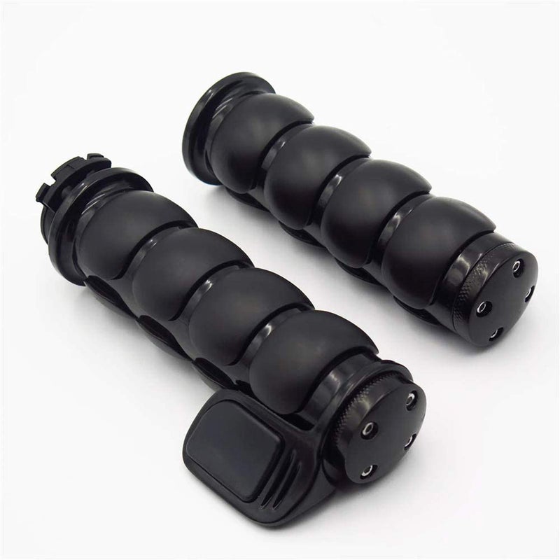 MOTLTECH Motorcycle Hand Grips 7/8" Non-slip Hand Grip with Throttle Assist for Harley Yamaha Kawasiki Suzuki Cruisers Motorbikes Choppers, Black - Image 4